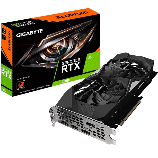 Видеокарта Gigabyte GeForce RTX 2060 WINDFORCE GV-N2060WF2-6GD (6 ГБ)