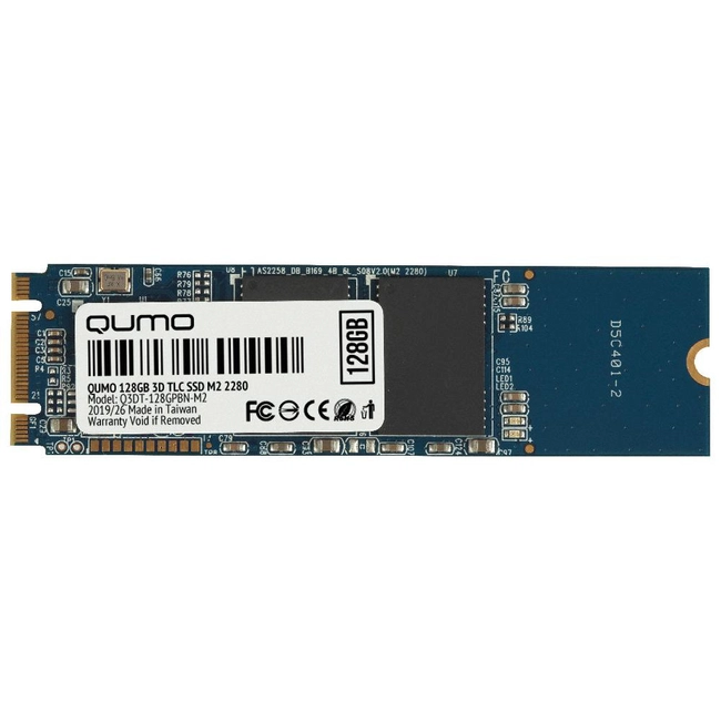 Внутренний жесткий диск Qumo 128 ГБ Q3DT-128GPBN-M2 (SSD (твердотельные), 128 ГБ, M.2, SATA)