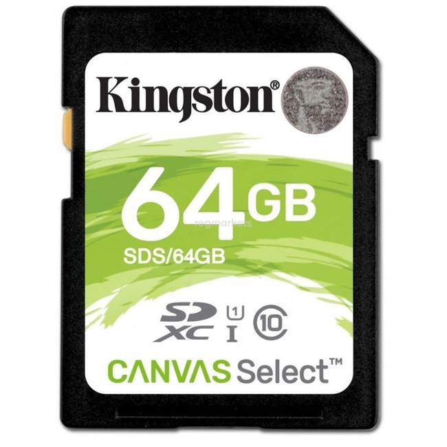 Флеш (Flash) карты Kingston Canvas Select Plus Class 10 UHS-I U1 SDS2/64GB (64 ГБ)