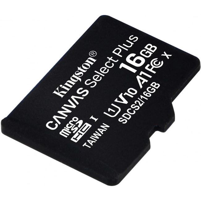 Флеш (Flash) карты Kingston Canvas Select Plus micSDHC 16GB SDCS2/16GBSP (16 ГБ)