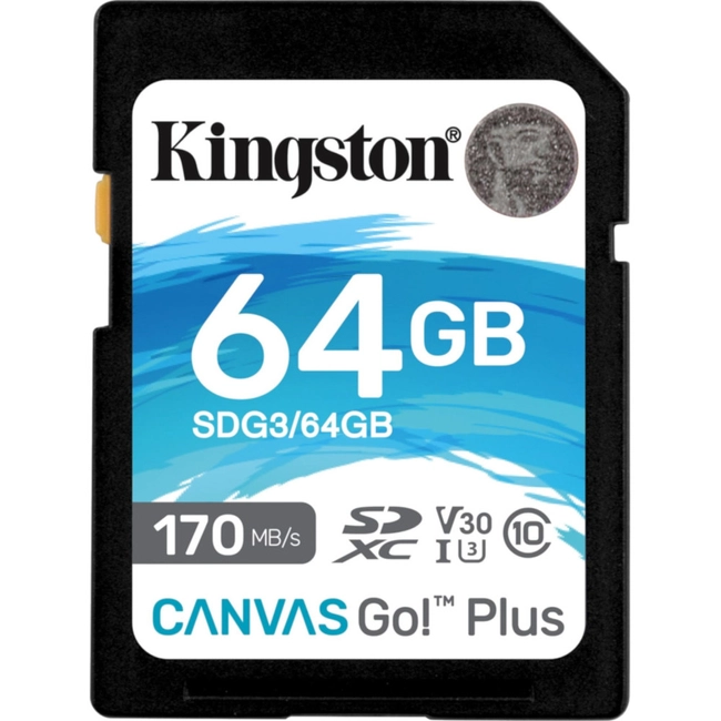 Флеш (Flash) карты Kingston SDXC Canvas Go! Plus SDG3/64GB (64 ГБ)