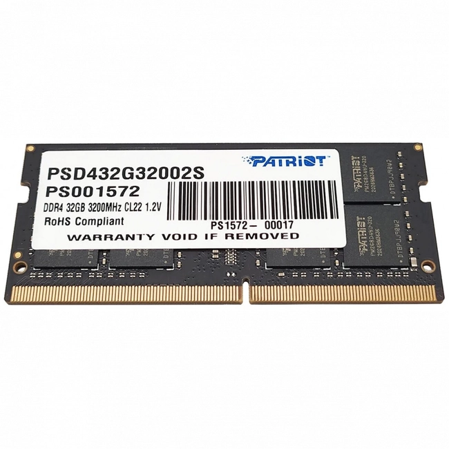 Купить ОЗУ Patriot Signature PSD432G32002S (SO-DIMM, DDR4, 32 Гб, 3200 ...