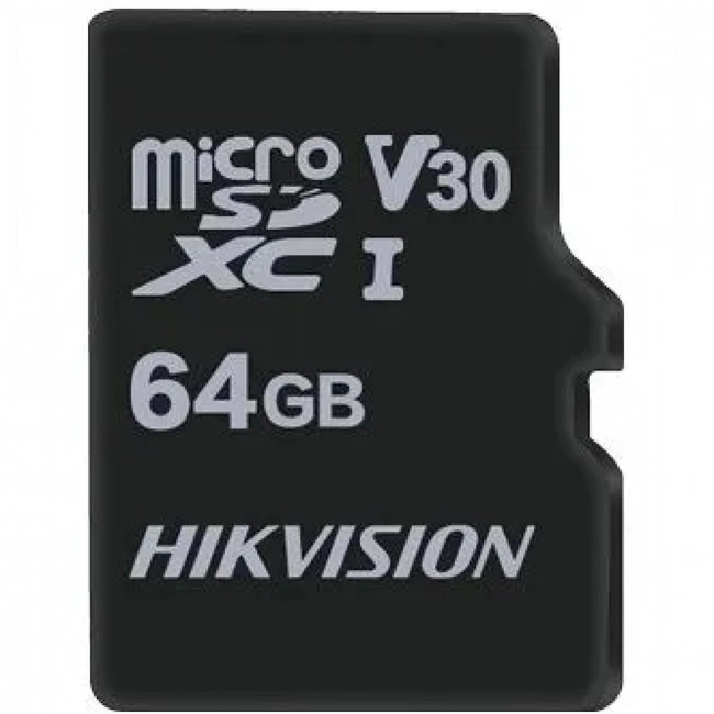 Флеш (Flash) карты Hikvision microSDHC V30 с SD адаптером HS-TF-C1(STD)/64G/Adapter (64 ГБ)