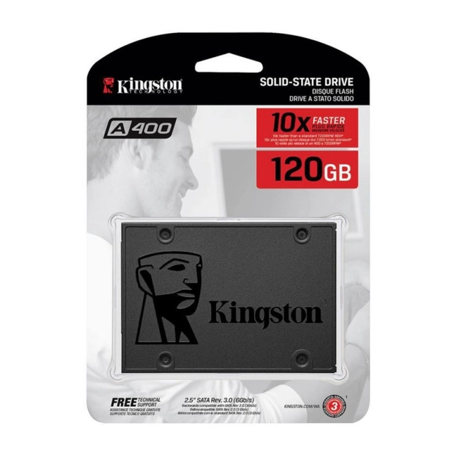 Внутренний жесткий диск Kingston SA400S37/120G (SSD (твердотельные), 120 ГБ, 2.5 дюйма, SATA)