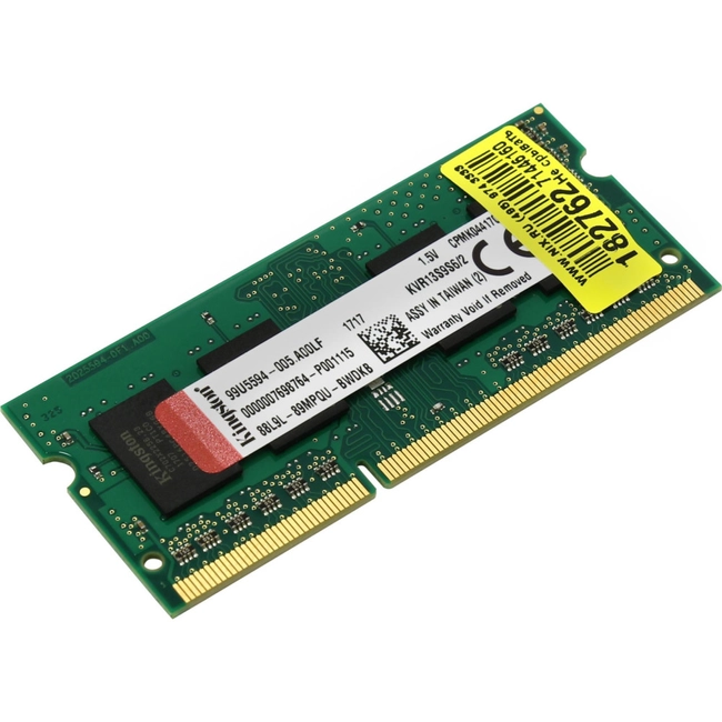 ОЗУ Kingston DDR-III 2GB KVR13S9S6/2 (SO-DIMM, DDR3, 2 Гб, 1333 МГц)