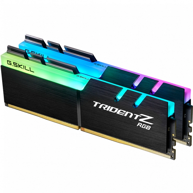 ОЗУ G.Skill Trident Z RGB 64GB F4-3200C16D-64GTZR (DIMM, DDR4, 64 Гб (2 х 32 Гб), 3200 МГц)