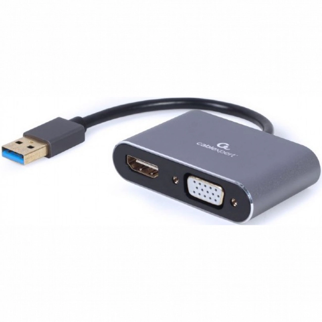 Cablexpert Конвертер USB на HDMI, VGA A-USB3-HDMIVGA-01