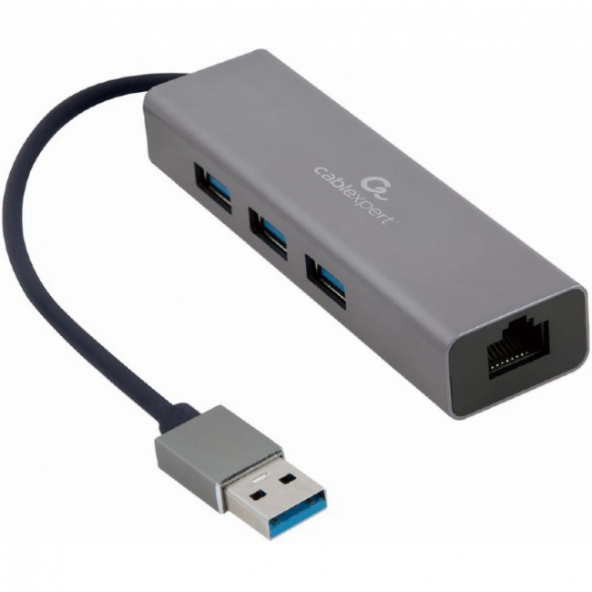 Cablexpert USB 3.0 на 3xUSB 3.0 RJ45 A-AMU3-LAN-01