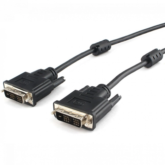 Кабель интерфейсный Cablexpert DVI-D to DVI-D (4.5м) CC-DVIL-BK-15