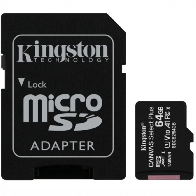 Флеш (Flash) карты Kingston Canvas Select Plus 298697 (64 ГБ)