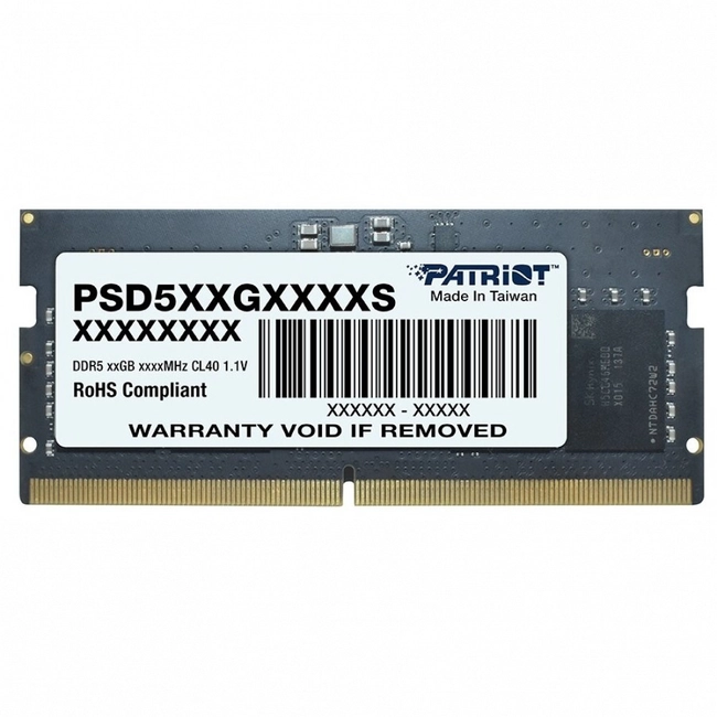 ОЗУ Patriot PSD58G480041S (SO-DIMM, DDR5, 8 Гб, 4800 МГц)
