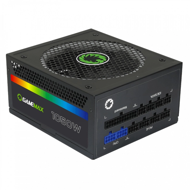 Блок питания GameMax RGB 1050W STD Rainbow 213908500003 (1050 Вт)