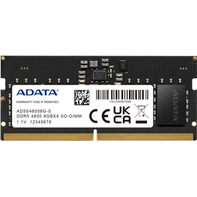 ОЗУ ADATA для ноутбука 8G D5/4800 AD5S48008G-S (SO-DIMM, DDR5, 8 Гб, 4800 МГц)