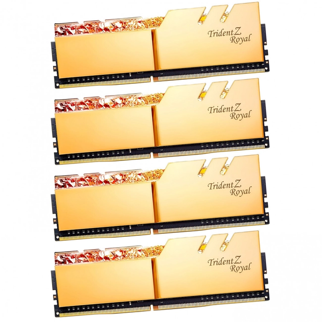 ОЗУ G.Skill Trident Z Royal 64 GB F4-3200C16Q-64GTRG (DIMM, DDR4, 64 Гб (4 х 16 Гб), 3200 МГц)