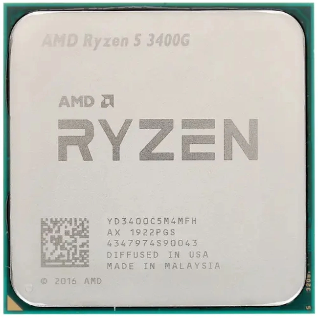 Процессор AMD Ryzen 5 3400G YD340GC5FIMPK (3.7 ГГц, 4 МБ, OEM)