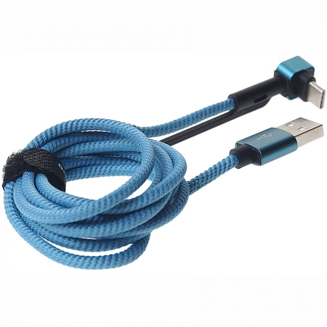 Кабель интерфейсный OLMIO USB 2.0 - Type-C Синий (1.2м) 039505
