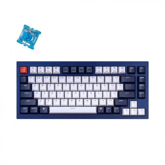 Клавиатура Keychron Blue Knob Blue Switch RGB Hot-Swap Gateron G pro Mechanical Q1O2_Keychron (Проводная)