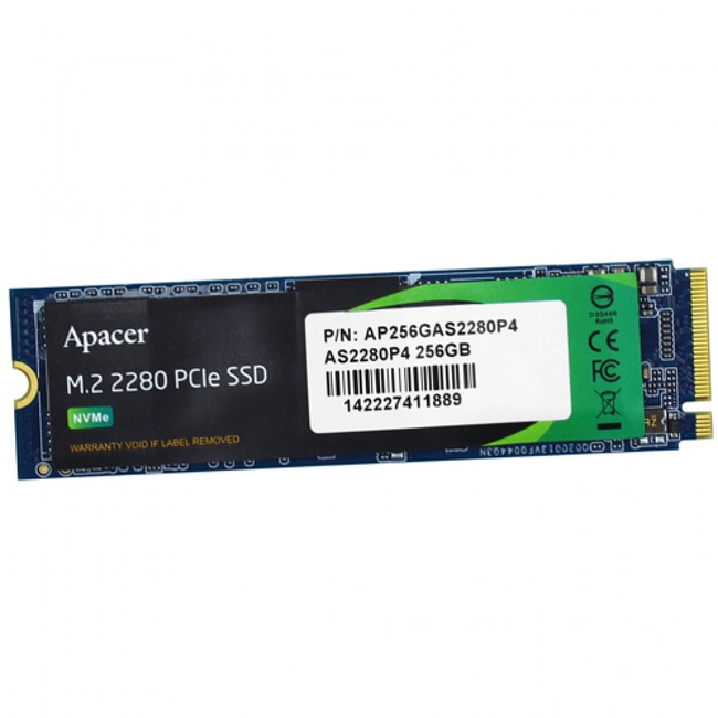 Внутренний жесткий диск Apacer AS2280P4 AP256GAS2280P4-1_OEM (SSD (твердотельные), 256 ГБ, M.2, PCIe)