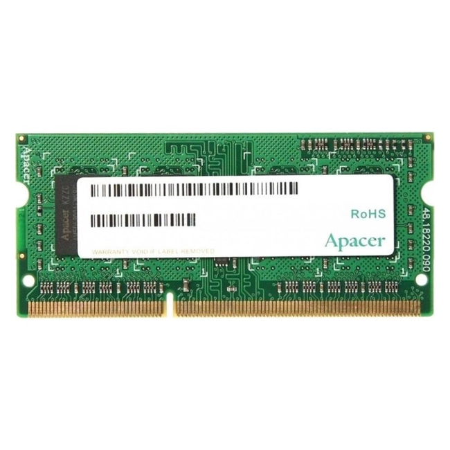 ОЗУ Apacer AS04GFA60CATBGJ (SO-DIMM, DDR3, 4 Гб, 1600 МГц)
