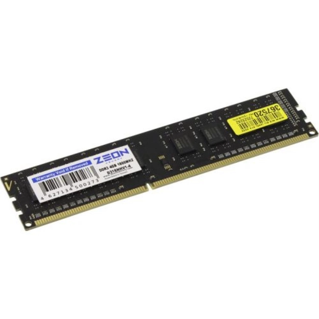 ОЗУ ZEON DDR3 DIMM 4GB D316NHV1-4 (DIMM, DDR3, 4 Гб, 1600 МГц)