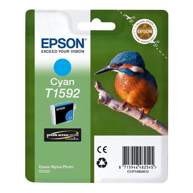 Струйный картридж Epson T1592 голубой C13T15924010