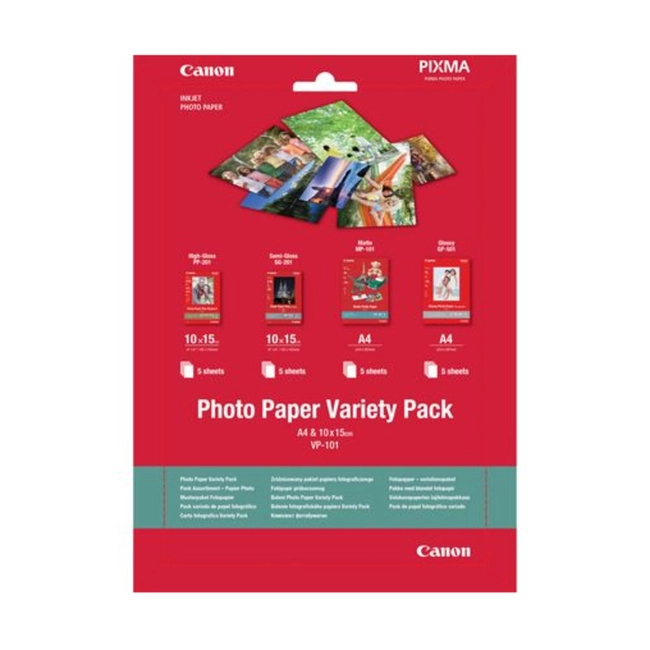 Бумага Canon VP-101 Photo Paper Variety Pack 4x6” and A4 0775B079