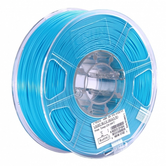 Расходный материалы для 3D-печати ESUN 3D ABS+ Пластик eSUN Light Blue/1.75mm/1kg/roll ABS+175D1