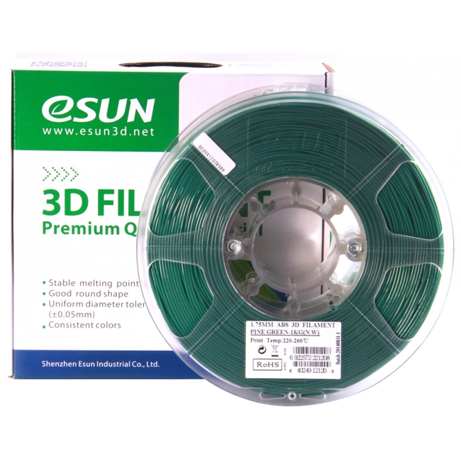 Расходный материалы для 3D-печати ESUN 3D ABS+ Пластик eSUN Pine Green/1.75mm/1kg/roll ABS+175G1