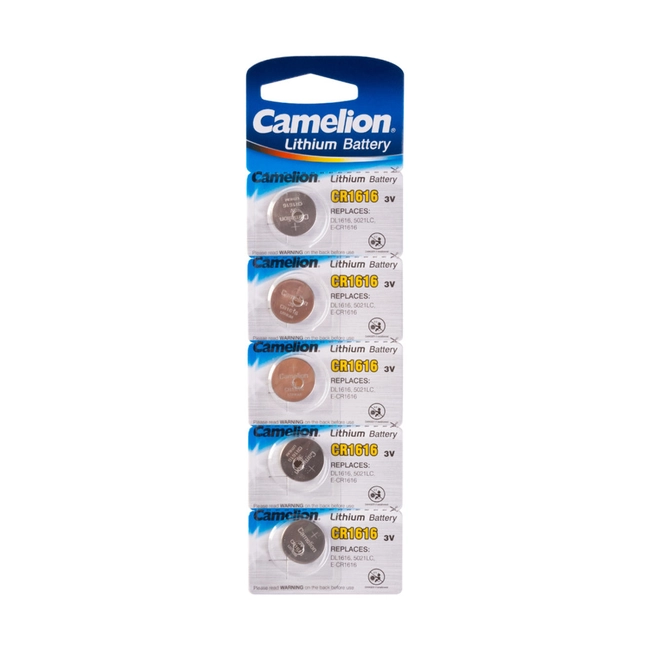 Батарейка CAMELION Lithium CR1616-BP5 - 5штук (Блистер)