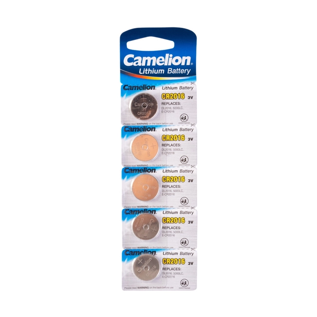 Батарейка CAMELION Lithium CR2016-BP5 - 5штук (Блистер)