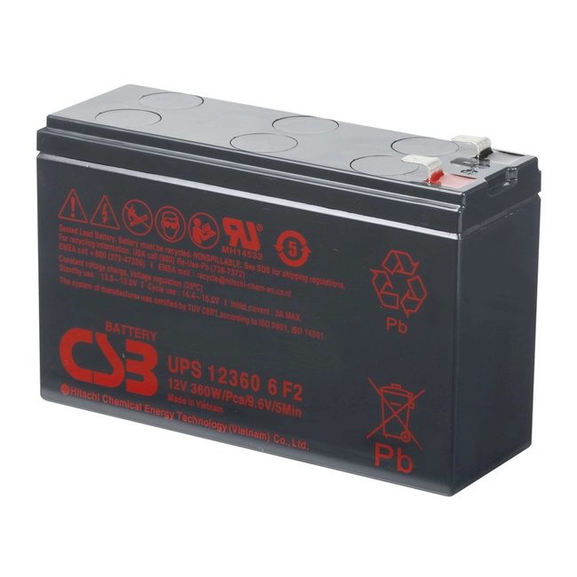 Сменные аккумуляторы АКБ для ИБП CSB Батарея UPS123606 (12VAh) (12 В)