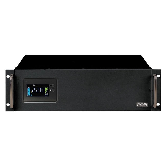 Источник бесперебойного питания Powercom King Pro RM KIN-2200AP LCD KIN-2200AP-RM-3U-LCD (2200 ВА, 1800)