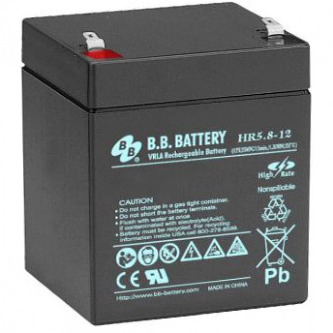 Сменные аккумуляторы АКБ для ИБП B.B. Battery HR 5.8-12 (12 В)
