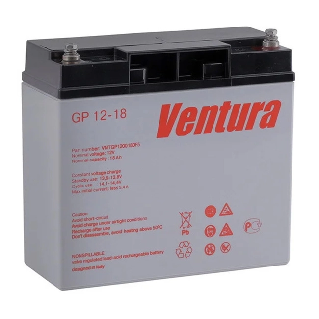 Сменные аккумуляторы АКБ для ИБП GP Аккумуляторная батарея Ventura GP 12-18 (12 В)