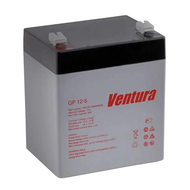 Сменные аккумуляторы АКБ для ИБП GP Аккумуляторная батарея Ventura GP 12-5 (12 В)