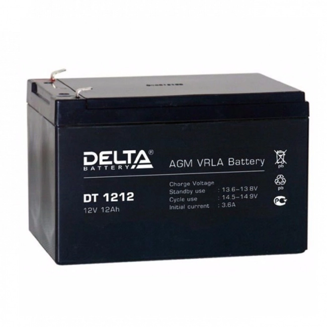 Сменные аккумуляторы АКБ для ИБП Delta Battery DT 1212 12V12Ah (12 В)