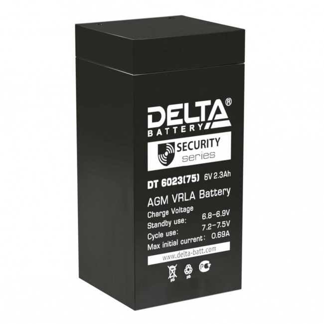 Сменные аккумуляторы АКБ для ИБП Delta Battery DT 6023 (6 В)