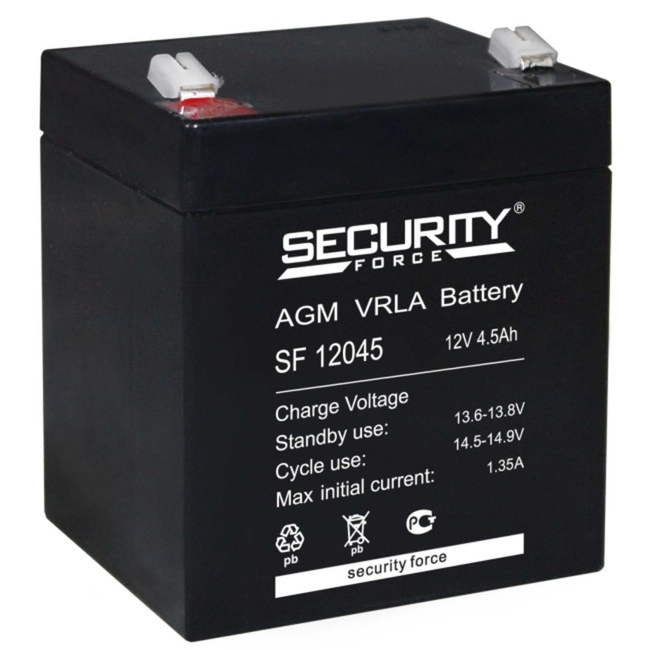 Сменные аккумуляторы АКБ для ИБП Security Force SF 12045 (12 В)