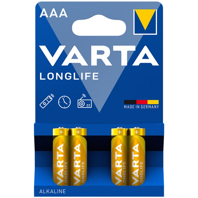 Батарейка VARTA Longlife Micro 1.5V - LR03/ AAA (4 шт) LR03 Longlife