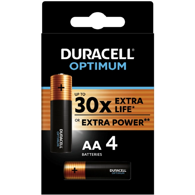 Батарейка Duracell OPTIMUM AA 4BKP CEE 5000394158696