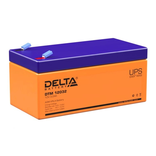 Сменные аккумуляторы АКБ для ИБП Delta Battery Аккумуляторная батарея DTM 12032 (12 В)