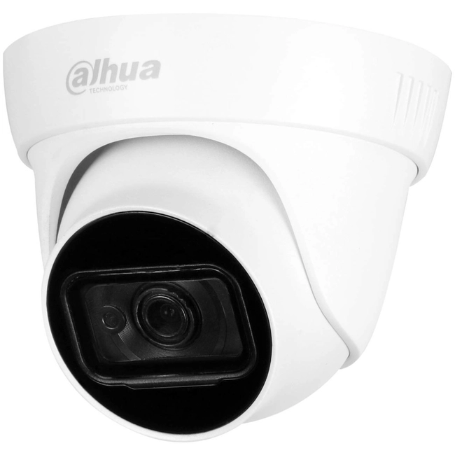IP видеокамера Dahua DH-HAC-HDW1801TLP-A-0280B 2.8-2.8 мм (Купольная, Внутренней установки, Проводная, Фиксированный объектив, 2.8 мм, 1/2.7", 8 Мп ~ 3840×2160 4K UHD или Ultra HD)