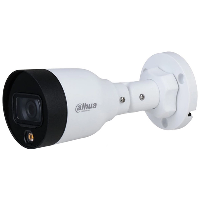 IP видеокамера Dahua DH-IPC-HFW1239S1P-LED-0360B (Цилиндрическая, Уличная, Проводная, Фиксированный объектив, 2.8 мм, 1/2.7", 2 Мп ~ 1920×1080 Full HD)