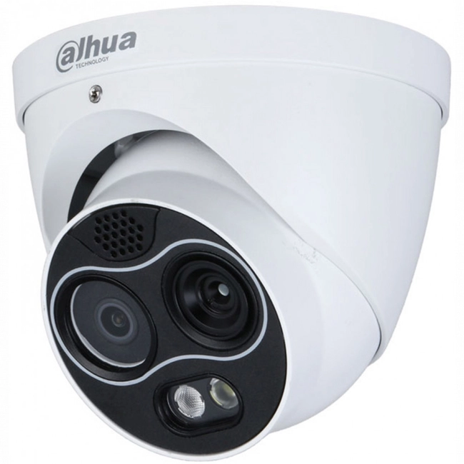 IP видеокамера Dahua DH-TPC-DF1241-HTM (Тепловизионная, Внутренней установки, Проводная, Фиксированный объектив, 4 мм, 1/2.7", 4 Мп ~ 2336×1752)