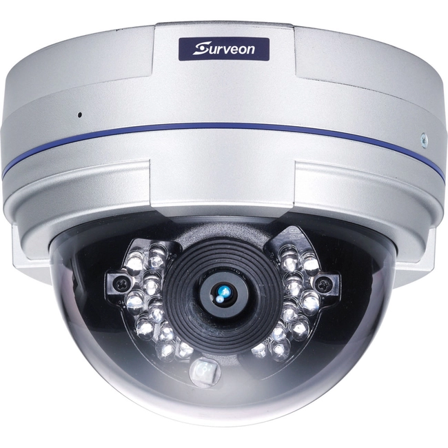 IP видеокамера Surveon CAM4311 (Купольная, Внутренней установки, Проводная, Фиксированный объектив, 4 мм, 1/2.7", 2 Мп ~ 1920×1080 Full HD)