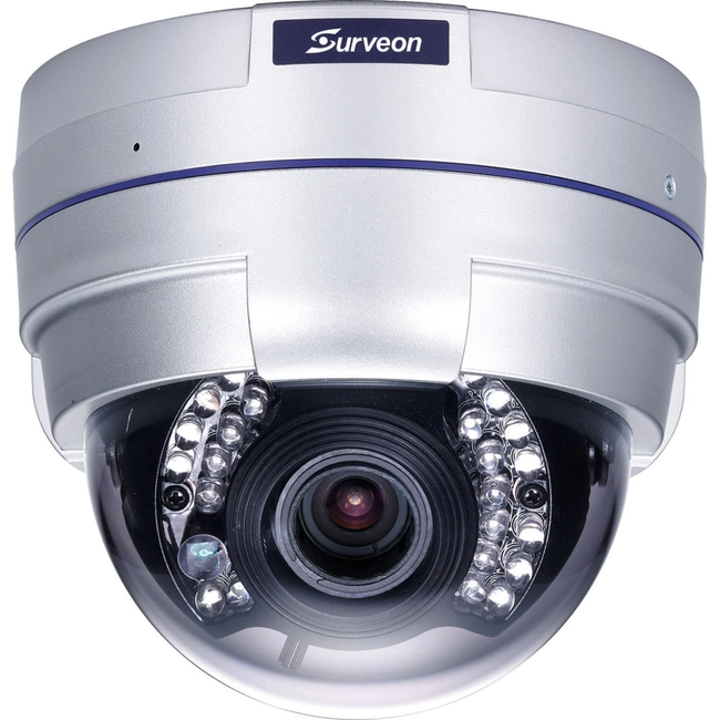 IP видеокамера Surveon Купольная IP камера Surveon CAM4321 (Купольная, Внутренней установки, Проводная, Вариофокальный объектив, 2.8 ~ 12 мм, 1/2.7", 2 Мп ~ 1920×1080 Full HD)