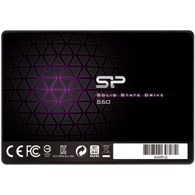 Внутренний жесткий диск Silicon Power Slim S60 SP480GBSS3S60S25 (SSD (твердотельные), 480 ГБ, 2.5 дюйма, SATA)