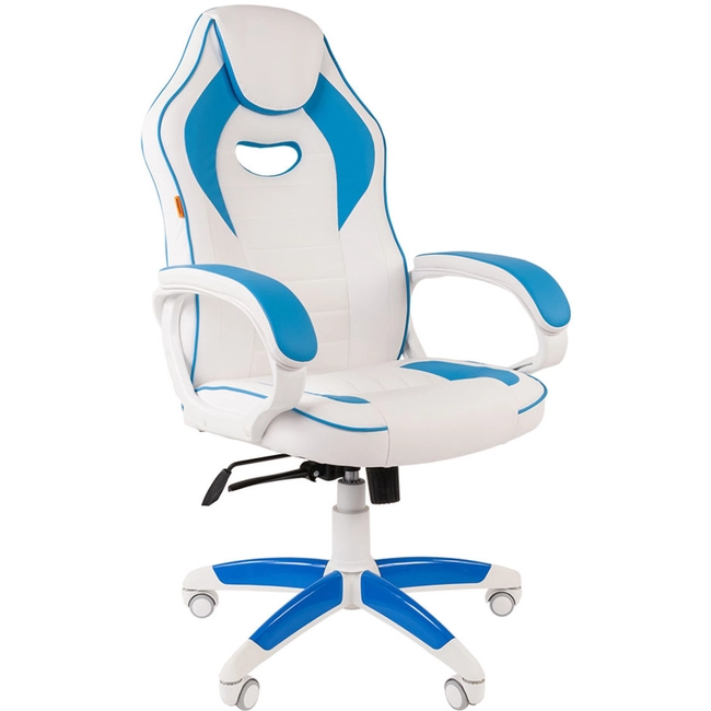 Компьютерный стул Chairman game 16 White/Blue 00-07030049