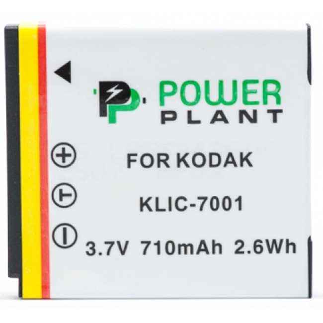 Аксессуар для фото и видео PowerPlant Аккумулятор Kodak KLIC-7001 710mAh DV00DV1153
