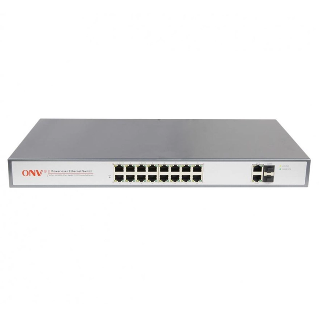 Коммутатор ONV POE31016FA (100 Base-TX (100 мбит/с), 2 SFP порта)